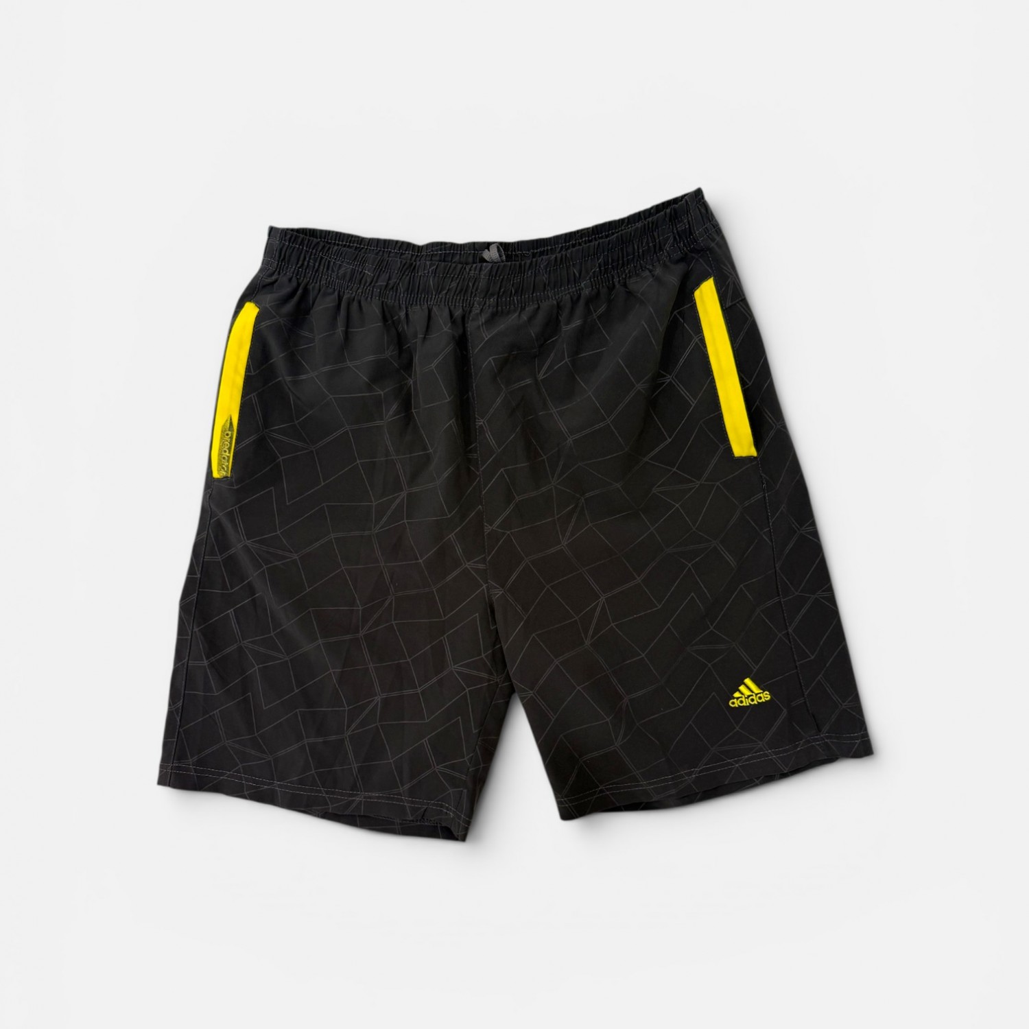 Adidas Performance Training Shorts Μαύρο με Κίτρινες Λεπτομέρειες